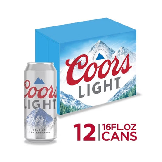 Coors Light 12 Pack - 16oz Cans