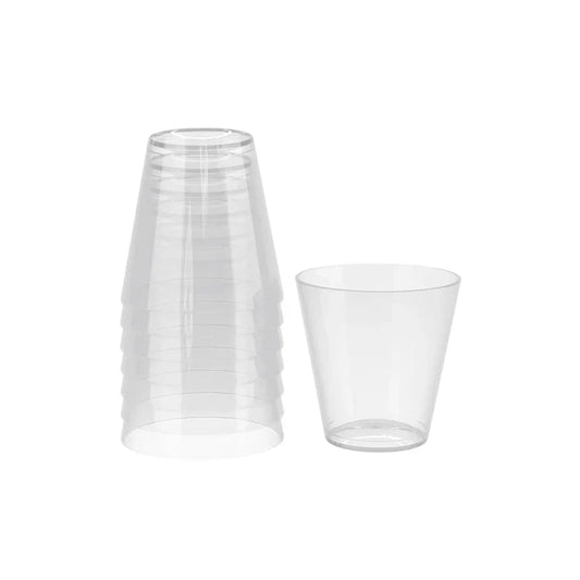 Clear Plastic Shot Glasses - 50 Pack